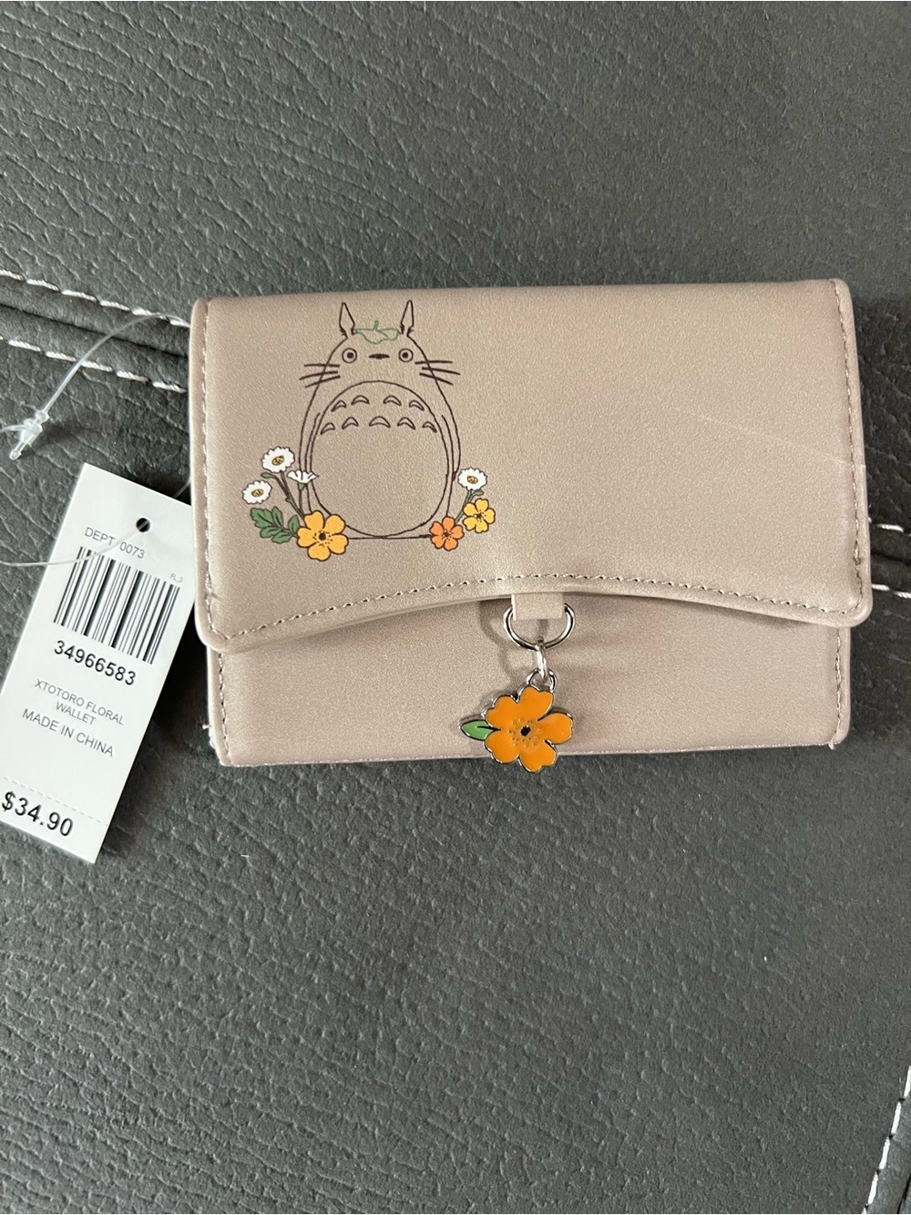 Studio Ghibli Totoro Floral Accent Pink Wallet